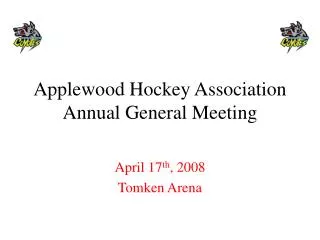 Applewood Hockey Association Annual General Meeting