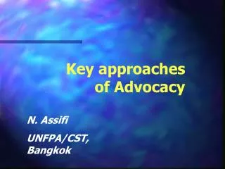 Key approaches of Advocacy