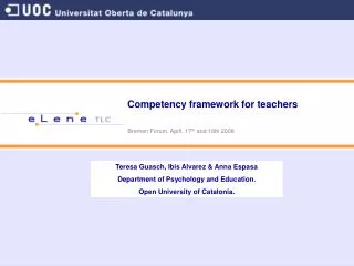 Competency framework for teachers