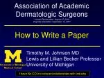 How to Write a Paper - slide 1