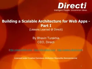 Building a Scalable Architecture for Web Apps - Part I (Lessons Learned @ Directi)