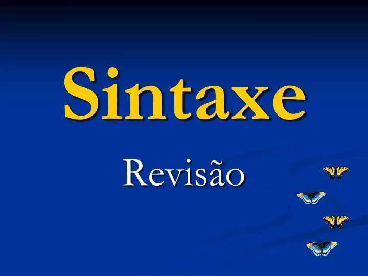 sintaxe
