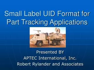 Small Label UID Format for Part Tracking Applications