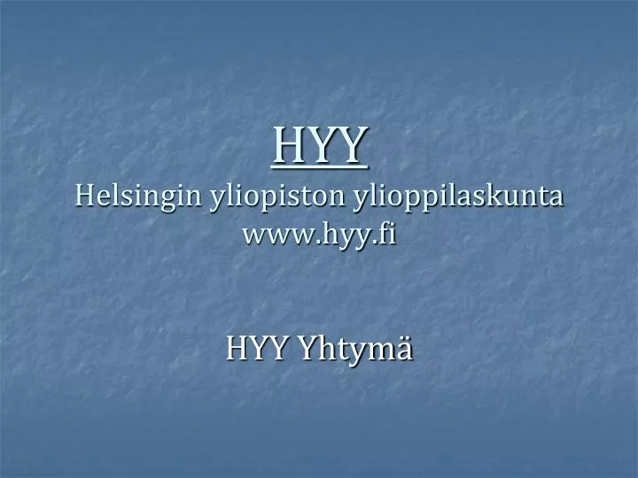 hyy helsingin yliopiston ylioppilaskunta www hyy fi