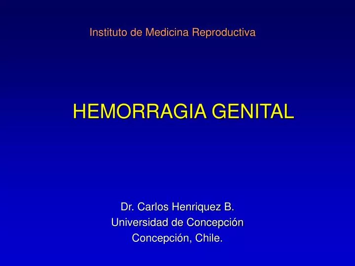 hemorragia genital