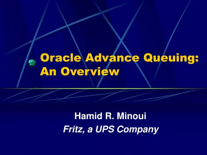 oracle advance queuing an overview