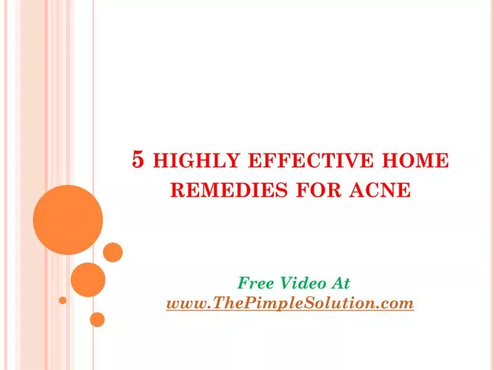 5 highly effective home remedies for acne