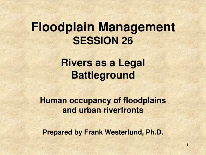 floodplain management session 26