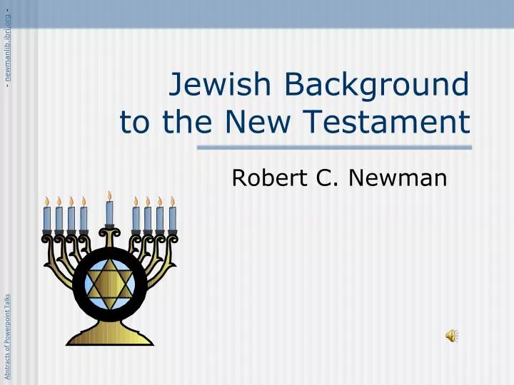 jewish background to the new testament