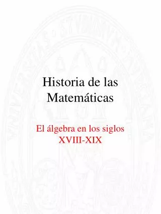 Historia de las Matemáticas