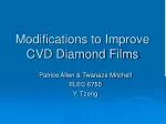 Modifications to Improve CVD Diamond Films - slide 1