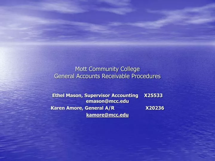 mott community college general accounts receivable procedures