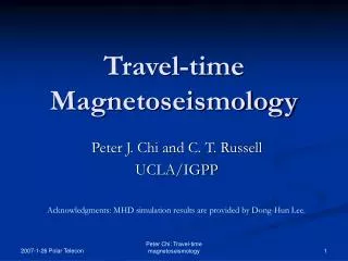 Travel-time Magnetoseismology