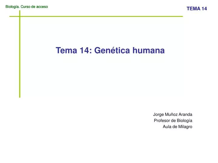 tema 14 gen tica humana