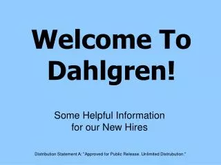 Welcome To Dahlgren!