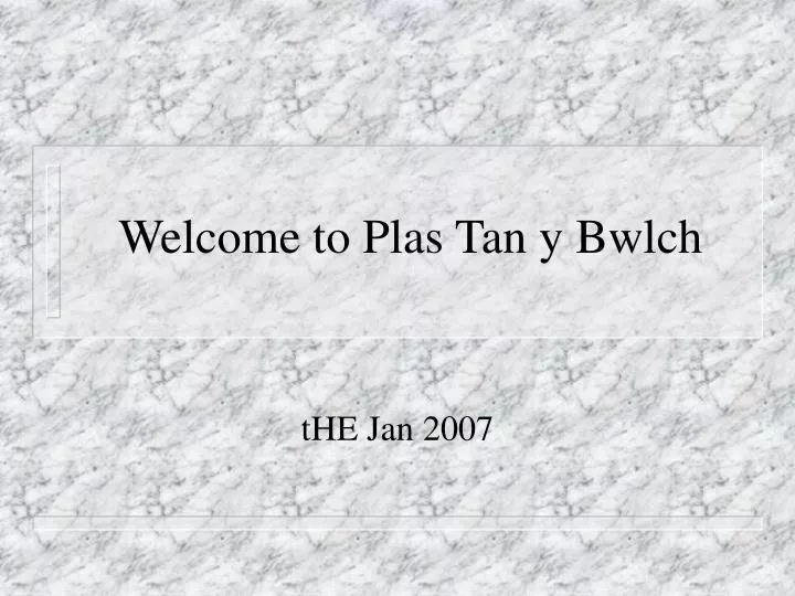 welcome to plas tan y bwlch