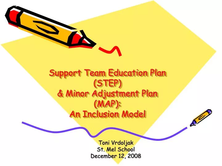 support team education plan step minor adjustment plan map an inclusion model