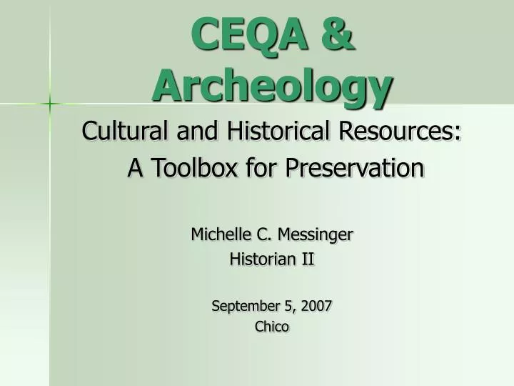 ceqa archeology