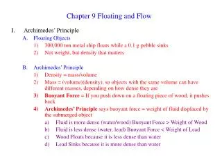 Chapter 9 Floating and Flow