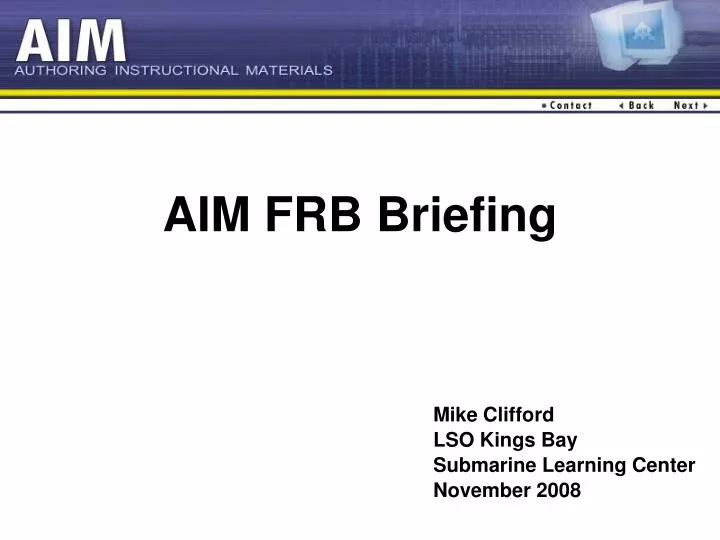 aim frb briefing