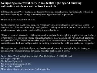 Navigating a successful entry in residential lighting and bu