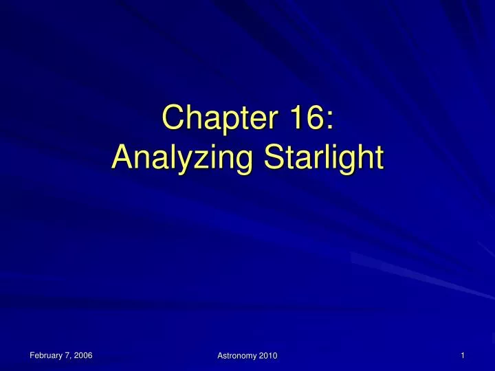 chapter 16 analyzing starlight