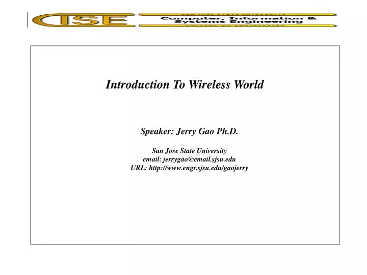 introduction to wireless world
