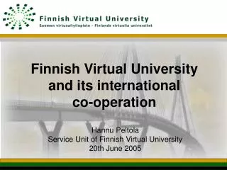 Finnish Virtual University and its international co-operation