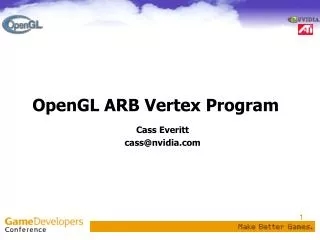 OpenGL ARB Vertex Program