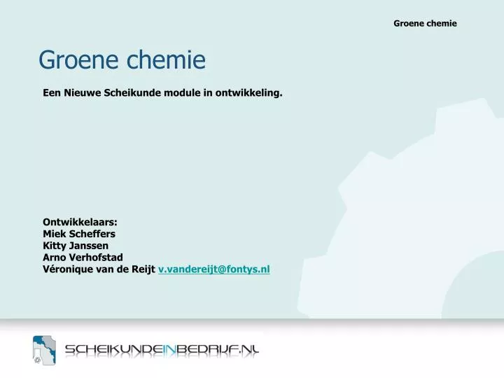 groene chemie