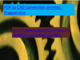 Enggservice -PDF to CAD Conversion Services