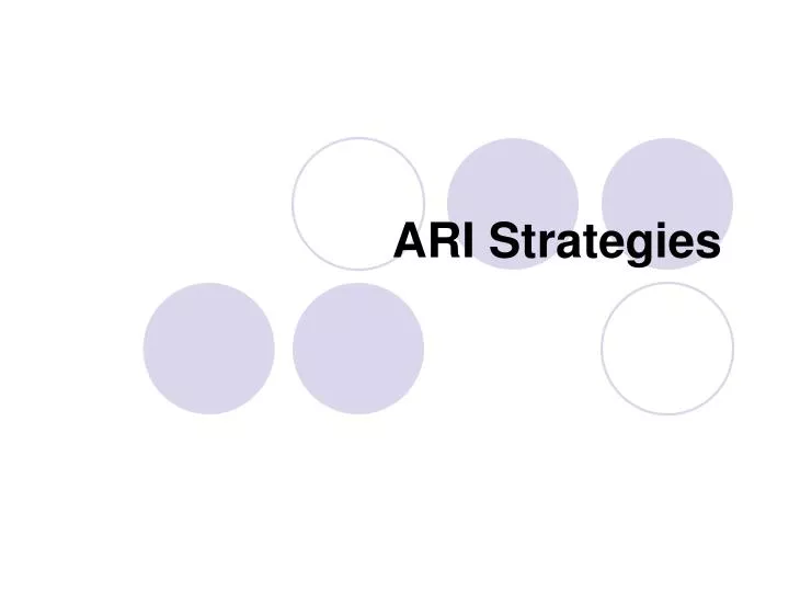 ari strategies