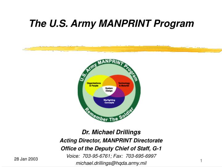 the u s army manprint program
