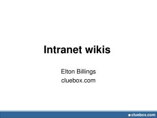 Intranet wikis