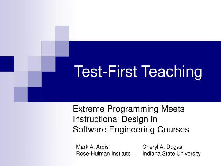 test first teaching