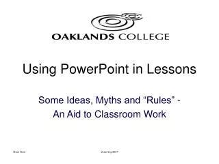 Using PowerPoint in Lessons