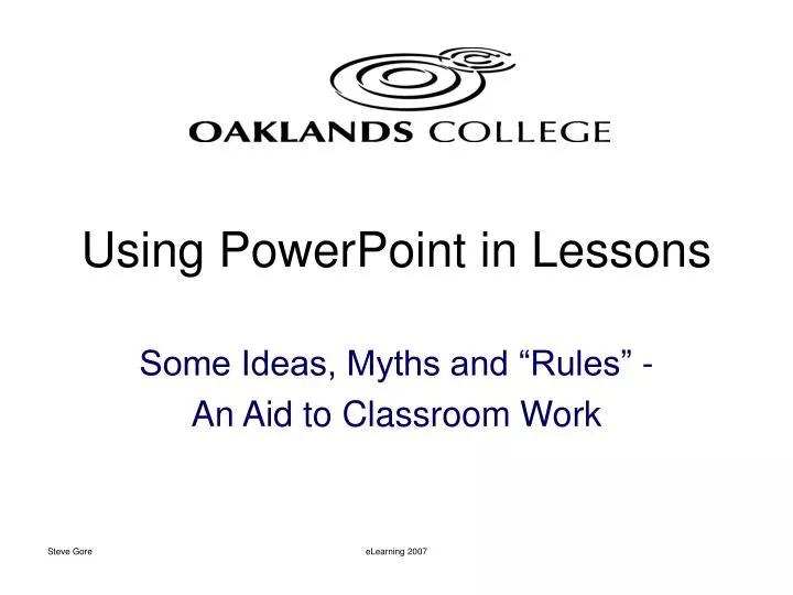 using powerpoint in lessons