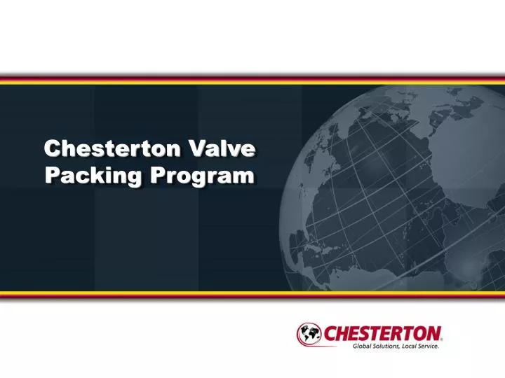 chesterton valve packing program