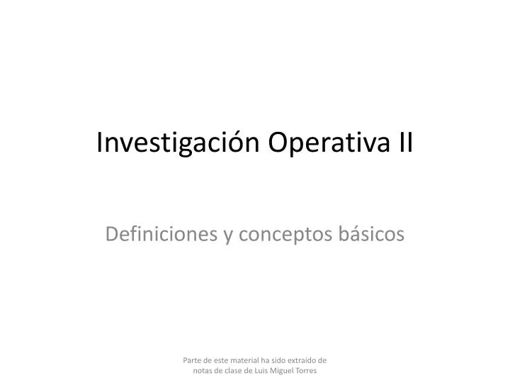 investigaci n operativa ii