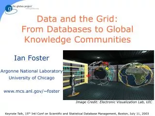 Data and the Grid: From Databases to Global Knowledge Communities