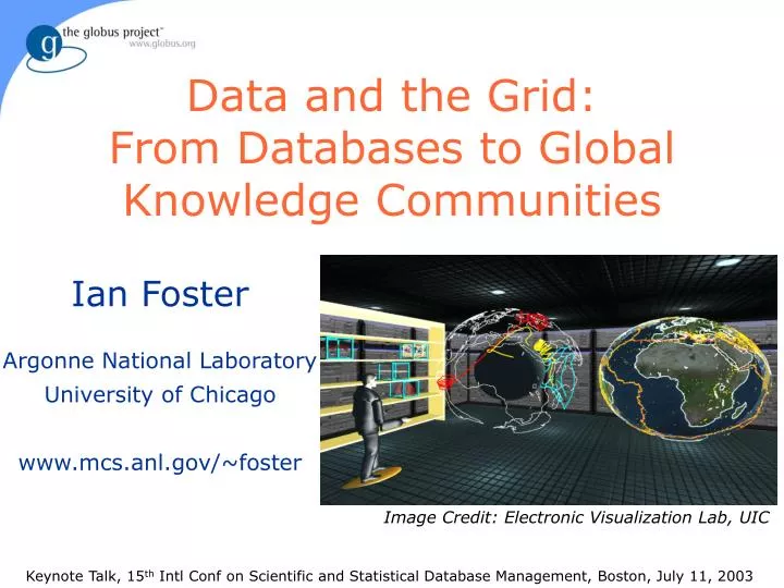 data and the grid from databases to global knowledge communities
