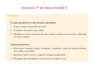 Geometría: 5º año básico (Unidad 5)