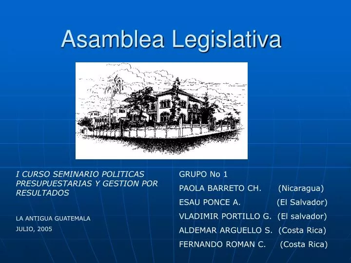 asamblea legislativa