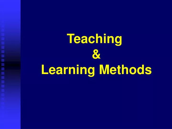 teaching learning methods