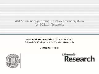 ARES: an Anti-jamming REinforcement System for 802.11 Networks