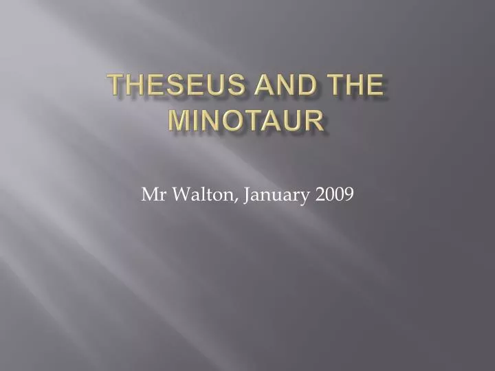 theseus and the minotaur
