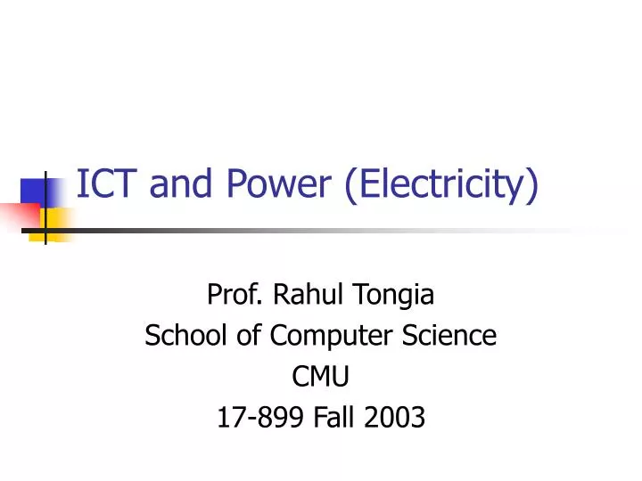 ict and power electricity