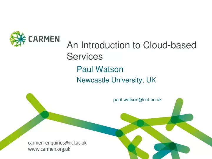 an introduction to cloud based services