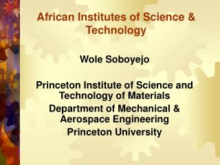 African Institutes of Science &amp; Technology