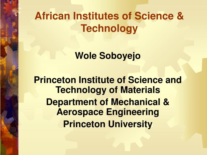 african institutes of science technology